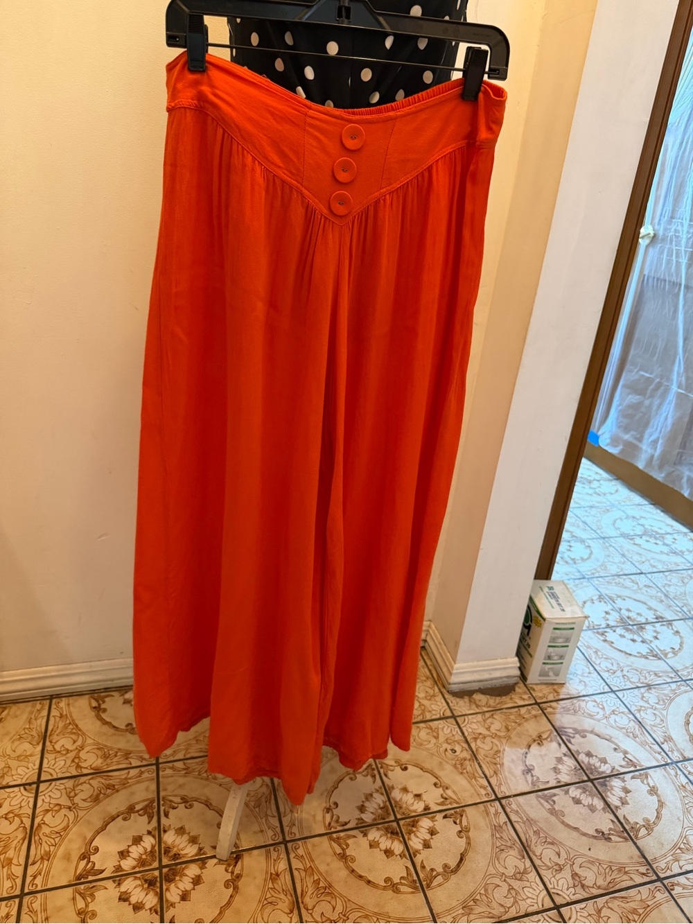 Hendi Orange Elastic Waist wide leg pants